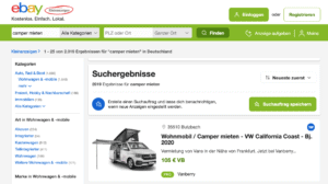 eBay Kleinanzeigen - Campervan mieten