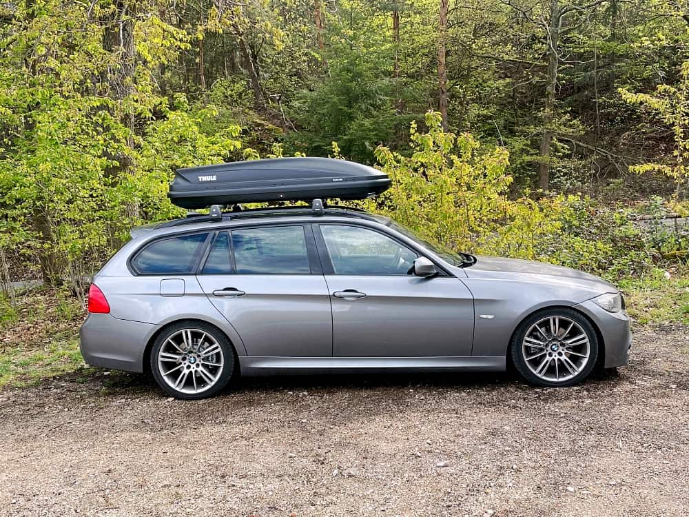 BMW-3er-Touring-E91-Dachbox-Thule-Pacific-600