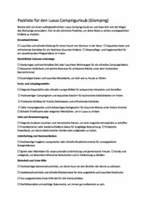 Packliste Glamping pdf
